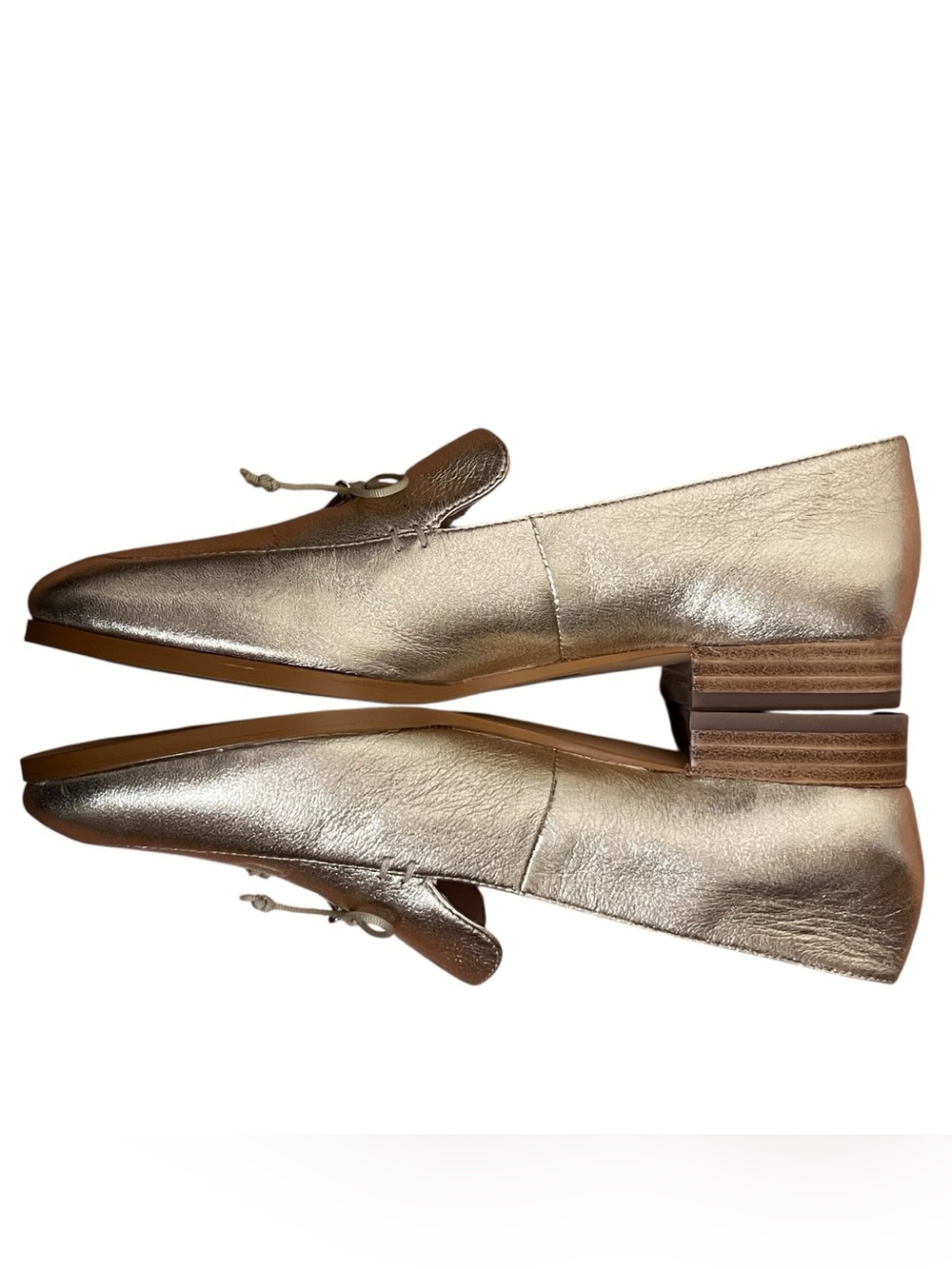Kate Spade Metallic Gold Sarah Leather Loafers — Size 7 - Picture 4 of 10